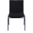 Bowery Hill Fabric/Metal Multipurpose Stacking Guest Chair in Black