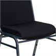 Bowery Hill Fabric/Metal Multipurpose Stacking Guest Chair in Black