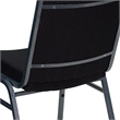Bowery Hill Fabric/Metal Multipurpose Stacking Guest Chair in Black