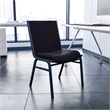 Bowery Hill Fabric/Metal Multipurpose Stacking Guest Chair in Black