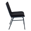 Bowery Hill Fabric/Metal Multipurpose Stacking Guest Chair in Black