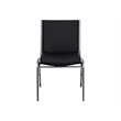 Bowery Hill Upholstered Stacking Chair in Black Vinyl