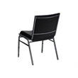Bowery Hill Upholstered Stacking Chair in Black Vinyl