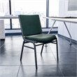 Bowery Hill Fabric/Metal Multipurpose Stacking Guest Chair in Green
