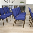 Bowery Hill Church Stacking Guest Chair in Navy Blue