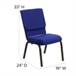 Bowery Hill Church Stacking Guest Chair in Navy Blue