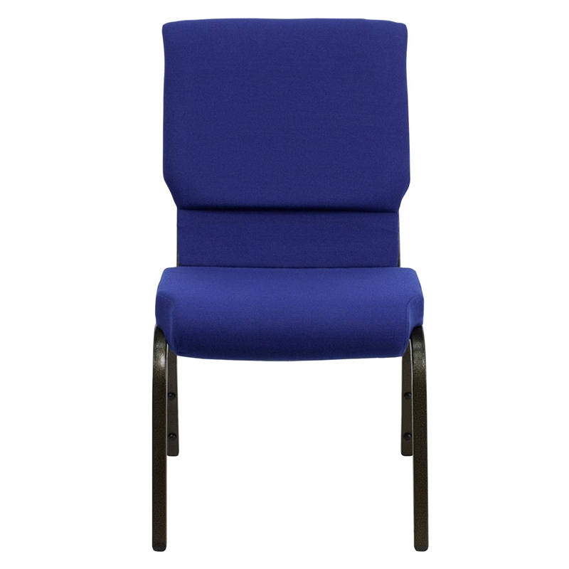 Bowery Hill Church Stacking Guest Chair in Navy Blue