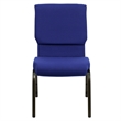 Bowery Hill Church Stacking Guest Chair in Navy Blue