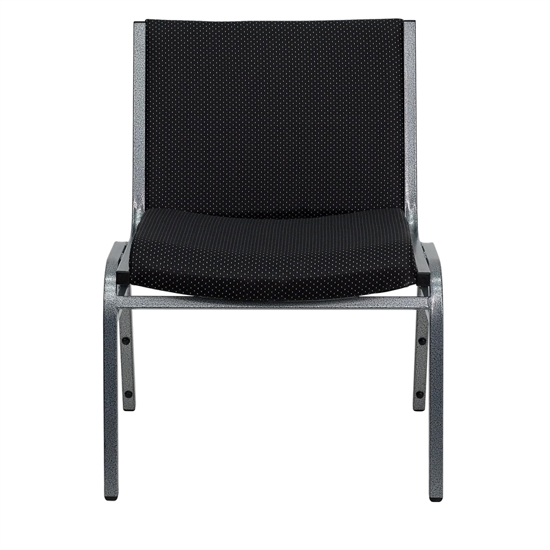Bowery Hill Extra Wide Stacking Chair in Black