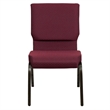 Bowery Hill Church Stacking Guest Chair in Burgundy