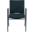 Bowery Hill Fabric/Metal Multipurpose Stacking Arm Guest Chair in Green