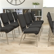 Bowery Hill Church Stacking Guest Chair in Black