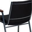 Bowery Hill Upholstered Stacking Chair in Black