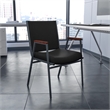 Bowery Hill Upholstered Stacking Chair in Black