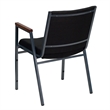 Bowery Hill Upholstered Stacking Chair in Black