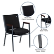 Bowery Hill Upholstered Stacking Chair in Black