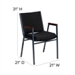 Bowery Hill Upholstered Stacking Chair in Black