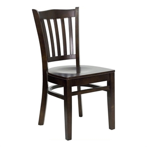 Bowery Hill 17.75&quot Modern Wood Restaurant Dining Chair in Walnut