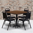 Bowery Hill 5 Piece Laminate Table Set in Black and Walnut