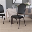 Bowery Hill Banquet Stacking Chair in Black