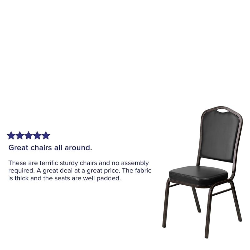 Bowery Hill Banquet Stacking Chair in Black