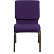 Bowery Hill Church Stacking Chair in Royal Purple