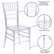 Bowery Hill Stacking Chiavari Dining Chair in Crystal Ice