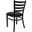 Bowery Hill 5 Piece Square Laminate Table Set in Walnut and Black