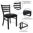 Bowery Hill 5 Piece Square Laminate Table Set in Black