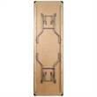 Bowery Hill Rectangular Birchwood Folding Banquet Table in Silver