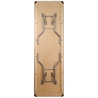 Bowery Hill Rectangular Birchwood Folding Banquet Table in Silver