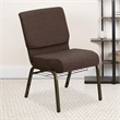 Bowery Hill Church Stacking Guest Chair in Brown