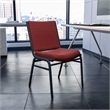 Bowery Hill Upholstered Stacking Chair in Burgundy