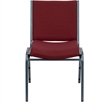 Bowery Hill Upholstered Stacking Chair in Burgundy