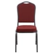 Bowery Hill Stacking Banquet Stacking Chair in Burgundy