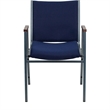 Bowery Hill Upholstered Stacking Chair in Navy