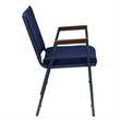 Bowery Hill Upholstered Stacking Chair in Navy