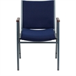 Bowery Hill Upholstered Stacking Chair in Navy