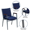 Bowery Hill Upholstered Stacking Chair in Navy