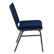 Bowery Hill Fabric/Metal Multipurpose Stacking Guest Chair in Navy