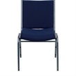 Bowery Hill Fabric/Metal Multipurpose Stacking Guest Chair in Navy