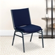 Bowery Hill Fabric/Metal Multipurpose Stacking Guest Chair in Navy