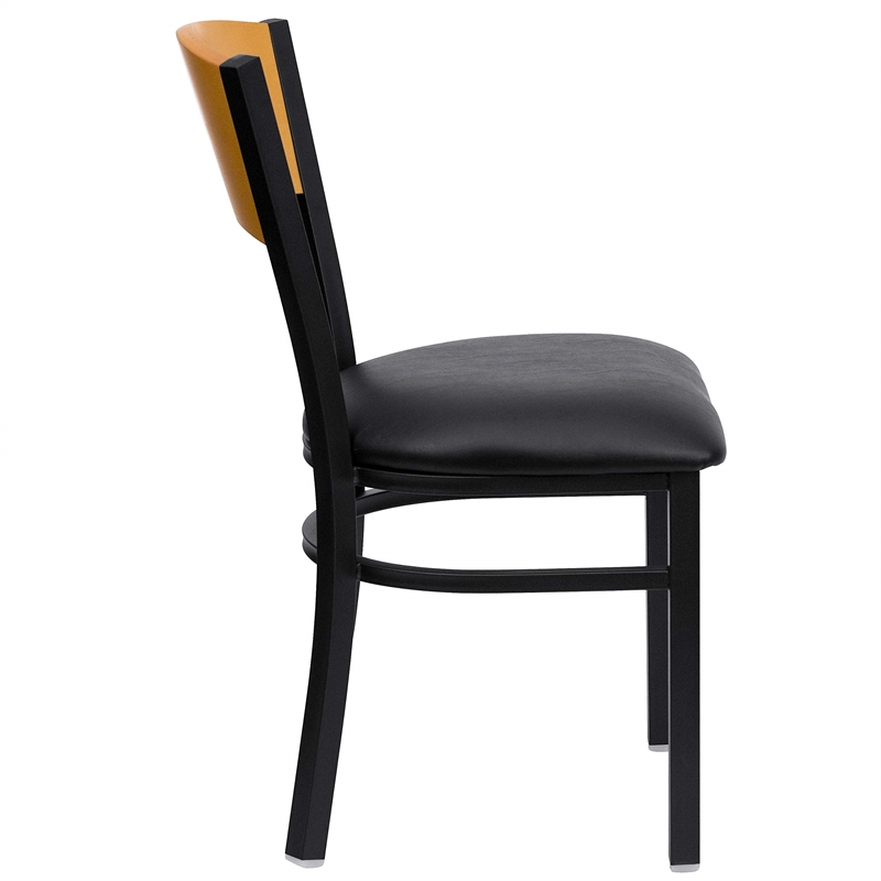 Bowery Hill Circle Back Metal Dining Chair in Natural