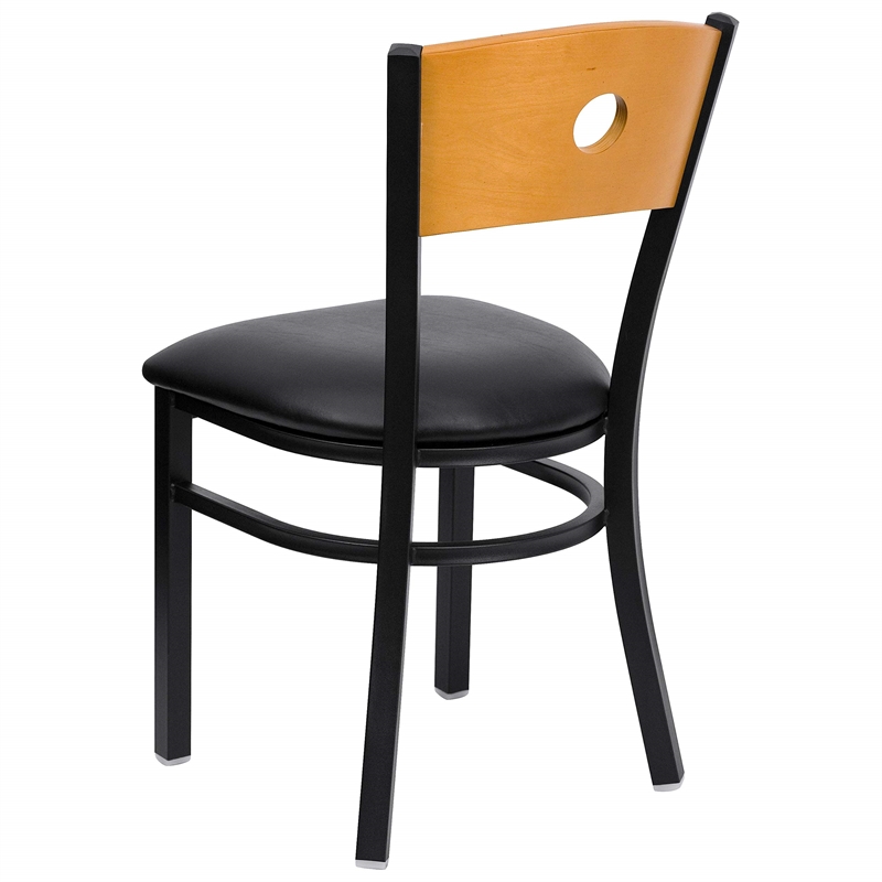 Bowery Hill Circle Back Metal Dining Chair in Natural