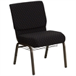 Bowery Hill Church Stacking Guest Chair in Black