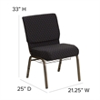 Bowery Hill Church Stacking Guest Chair in Black