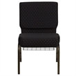 Bowery Hill Church Stacking Guest Chair in Black
