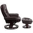 Bowery Hill LeatherSoft Brown Recliner Contemporary Plush Arms 41