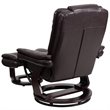 Bowery Hill LeatherSoft Brown Recliner Contemporary Plush Arms 41
