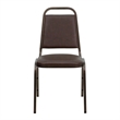 Bowery Hill Banquet Stacking Chair in Brown and Copper